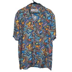 VTG BayouWear New Orleans Jazz Fest Button Up Shirt Bayou XL X-Large NOJF 1970